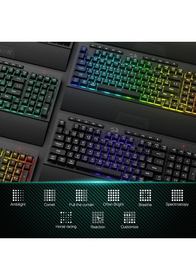 Redragon K515 Pro Shiva Rgb Kablosuz Membranlı Türkçe Oyun Klavye