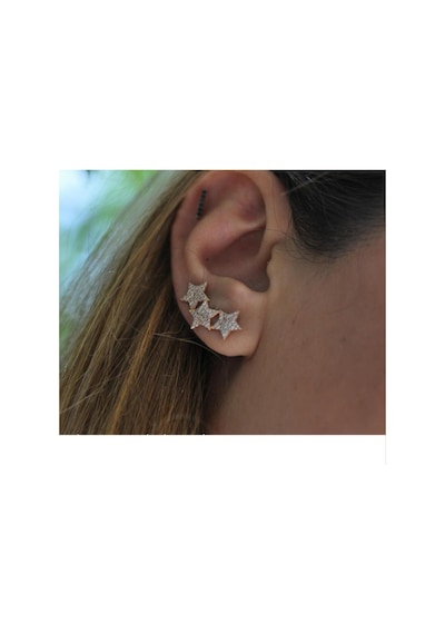 Yıldız Zirkon Taşlı Bluetooth Küpe