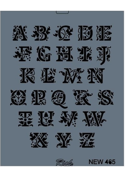 Rich New Seri N-465 Stencil 35X25  Cm