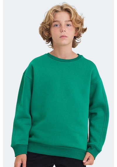 Slazenger Logan 2 Li Set Unisex Çocuk Yeşil - Mavi Sweatshirt Yeşil - Mavi