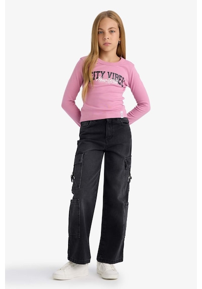 Defacto Kız Çocuk Slim Fit Dar Kesim Bisiklet Yaka Baskılı Fitilli Kaşkorse Uzun Kollu Tişört C7465a825aupn455 Pembe Defacto Kız Çocuk Slim Fit Dar Kesim Bisiklet Yaka Baskılı Fitilli Kaşkorse Uzun Kollu Tişört C7465a825aupn455 Pembe
