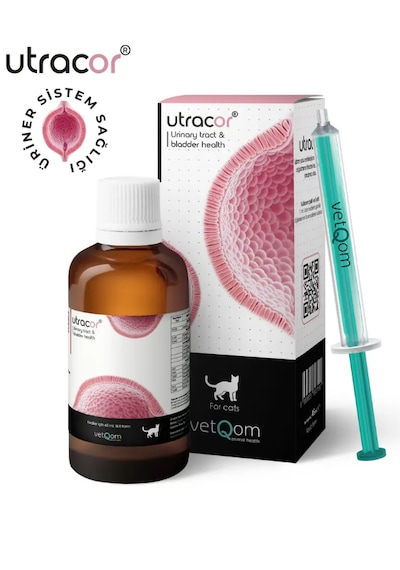 Vetqom Utracor Kedi İçin İdrar Yolu Sağlığı, Kristal & Mesane Çeperi Koruyucu Takviye