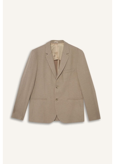 Defacto Modern Fit Düğmeli Cepli Blazer Ceket F2347ax25aubg773 Bej