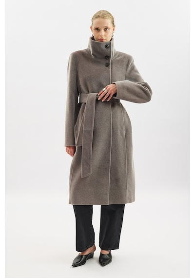 Manuka Premıum Kaşe Trench Tasarımlı Kaban Soft Gri Aw25kbn00014-1004 Soft Gri