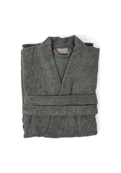 Soley HV.KIMONO.01 %100 Pamuklu Kimono Bornoz Antrasit