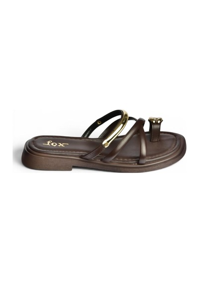 Fox Shoes Y973611309 Kahverengi Kadın Terlik
