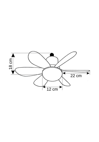 Ed-son 50w 6 Pervaneli Led Ampul Kumandalı 3 Işık Rengi 6500k-4000k-3000k
