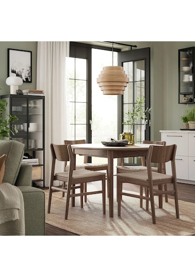 Ikea Kahverengi Modern Yemek Masası - Yuvarlak Yemek Masası