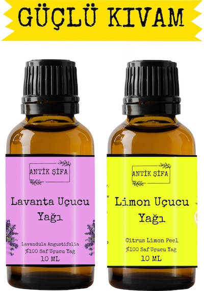 Lavanta Yağı Ve Limon Yağı 10ml 10ml - %100 Seyreltilmemiş, Doğal Uçucu Yağlar 20 ML