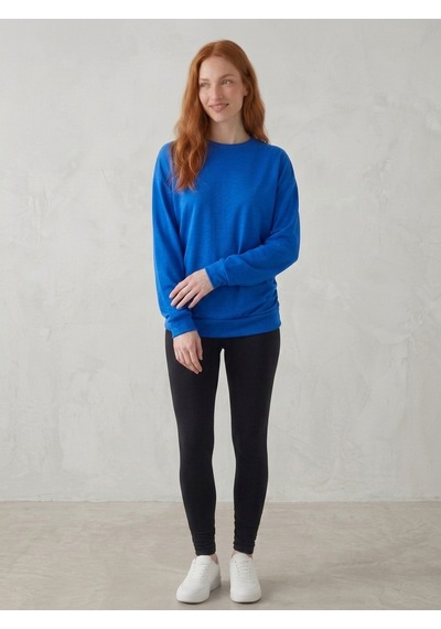 Noux Oyşo Oversize Sweatshirt Mavi