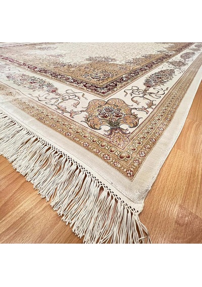 Klasik Hereke Desenli 200 X 300 İpek Halı Bej