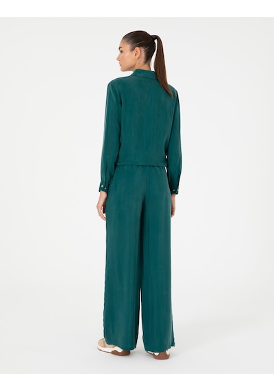 Pierre Cardin Kadın Koyu Yeşil Pantolon Kanvas-chino 50291295-vr079 Koyu Yeşil