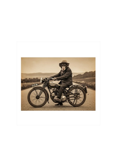 Vintage Motosiklet Yolculuğu Mdf Tablo