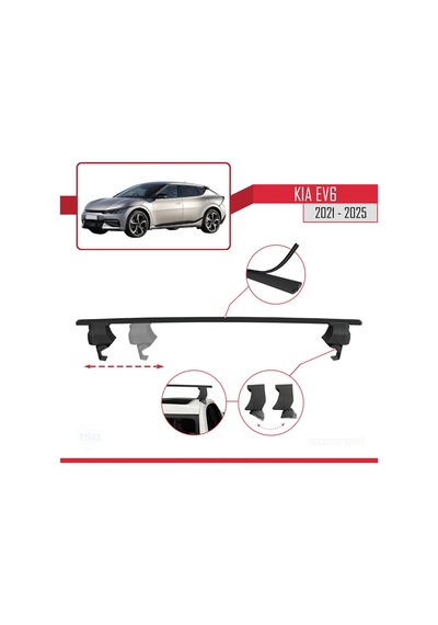 Kia Ev6 2021 Ve Sonrası İle Uyumlu Ace-4 Ara Atkı Tavan Barı Siya
