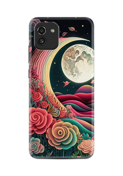 Samsung Samsung Galaxy Uyumlu A03 Kılıf Boutique Baskılı Resimli Platonik Ay Pcode -073