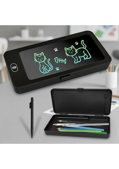 Lcd Dokunmatik Ekranlı Kalemlik Siyah Renk Lisinya