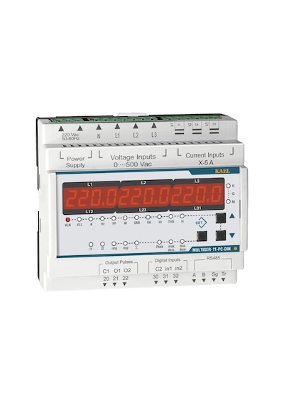Kael Multiser-11-Pc-Dın - Şebeke Analizörü Led Ekran