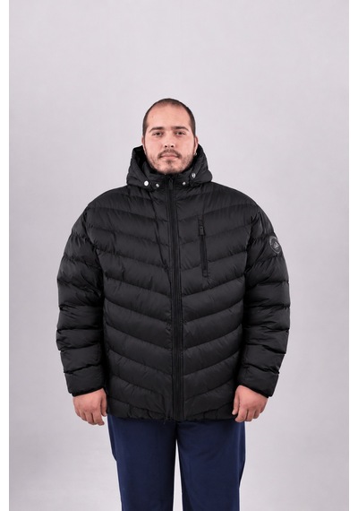 Büyük Beden Erkek 7xl-10xl Kapüşonlu Elyaf Dolgulu Astarlı Fermuarlı Kapitone Şişme Mont Annex Siyah Büyük Beden Erkek 7xl-10xl Kapüşonlu Elyaf Dolgulu Astarlı Fermuarlı Kapitone Şişme Mont Annex Siyah