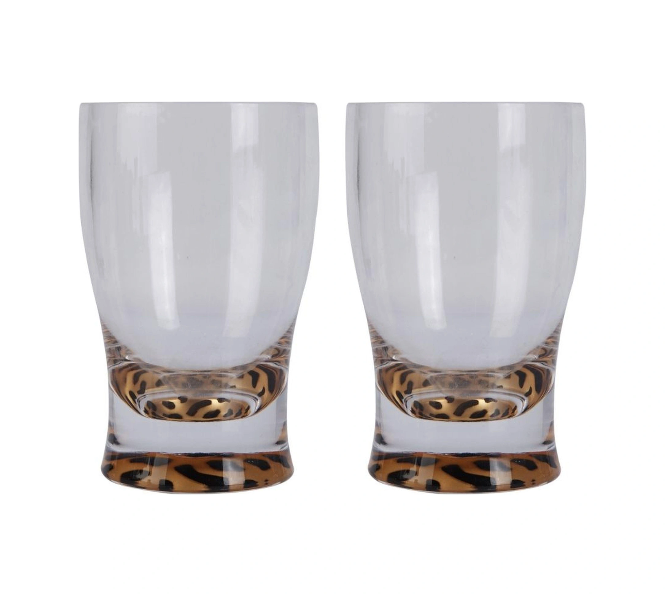 2 Adet Diş Fırçalık Macun Kabı Leopar Akrilik 6x6x11cm 270ml Banyo Seti Çok Renkli