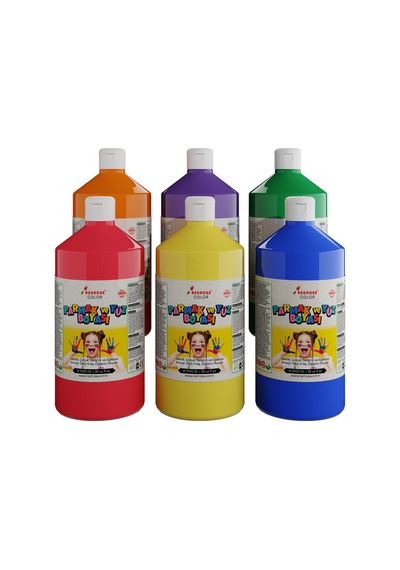 Red Rose Ara Renkler Parmak Boyası 6'lı Set 6 x 1 KG