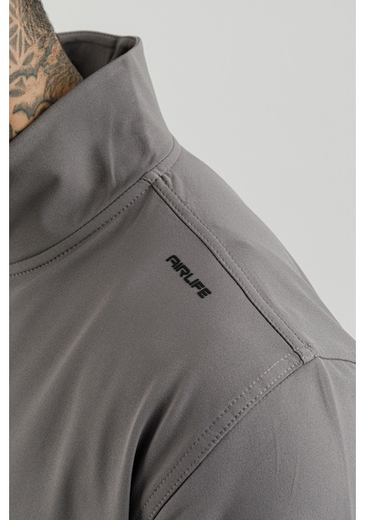 Airlife Sportswear Tam Boy Fermuarlı Erkek Dik Yakalı Eşofman Takımı Gri