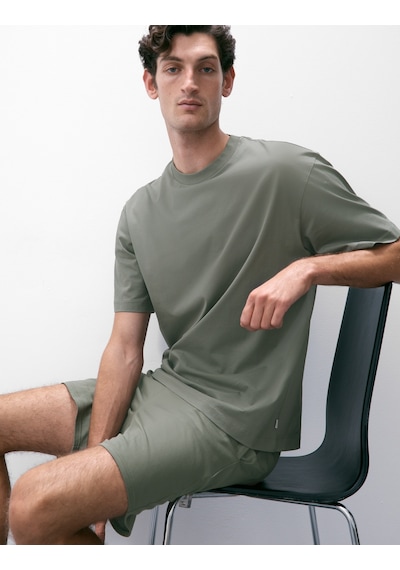 Marks & Spencer Regular Fit Supima Pijama Altı T07001231A Yeşil