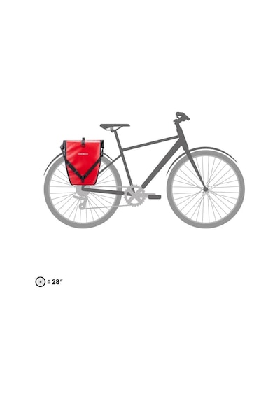 Ortlieb F55302 Back-roller Arka Bisiklet Çanta 40l Kırmızı-siyah Ql2.1 Kırmızı - Siyah