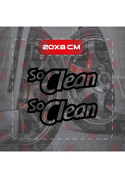 So Clean Jdm Sticker Araba Laptop Motosiklet Sticker Yapışkanlı Folyo Siyah