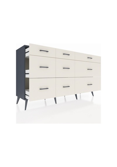Kronos Konsol 9 Çekmeceli 176x59x99 Antrasit-antrasit/aytaşı Antrasit-antrasit/aytaşı