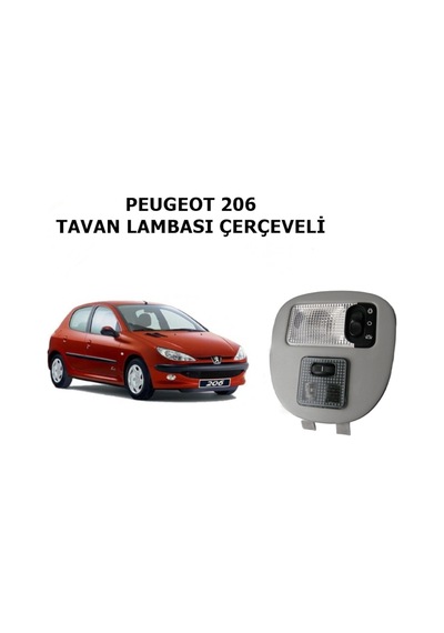 Peugeot 206 Tavan Lambasi Çerçeveli 8146K9 (3 Parçali) 486355410