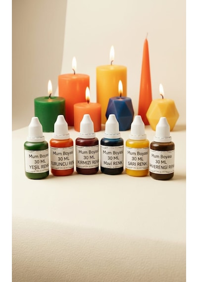 6 X 30 Ml Sıvı Mum Boyası Çok Renkli