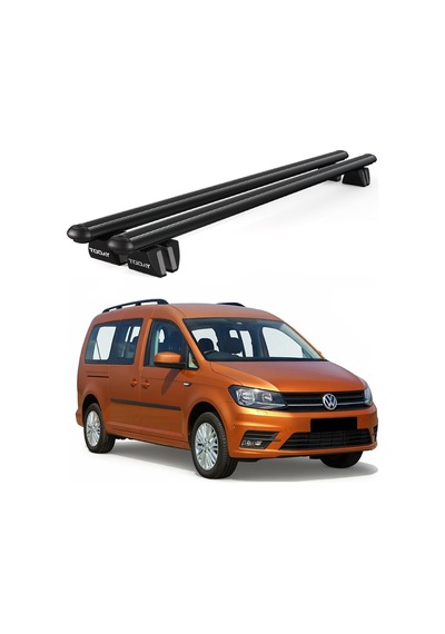 Pençe Volkswagen Caddy Maxi Life 5d 2007-2015 Uyumlu Siyah Ara Atkı Port Bagaj Tavan Barı