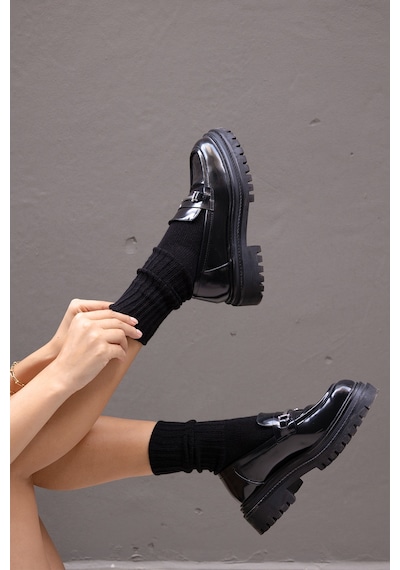 Ozzy Socks 3 Lü Kışlık Kadın Yünlü Uyku Çorabı Soft Touch Siyah Renk Isı Tutucu Çorap Siyah