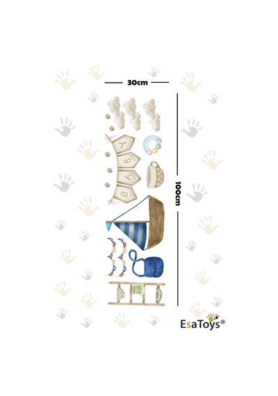 Gemi Temalı Çocuk Odası Sticker Seti