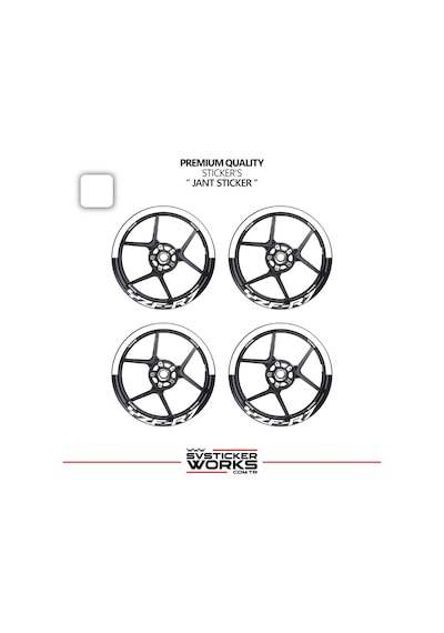 Yamaha Yzf-r7 Jant Şeridi Yarım Jant Kaplama & Yzf-r7 Yazı Sticker Seti 37208857