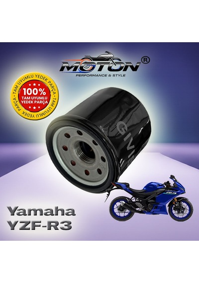 Yamaha Yzf R3 Uyumlu Yağ Filtresi - Yüksek Performans Muadil Filtre Hf204 / 1wd Uyumlu