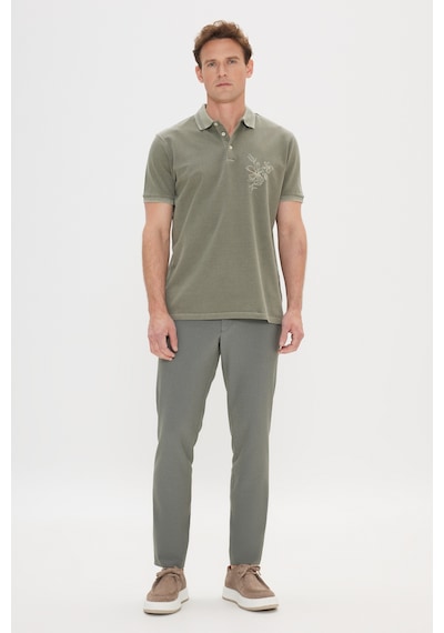 AC&Co / Altınyıldız Classics Erkek Hakı Slim Fit Dar Kesim %100 Pamuk Baskılı Polo Yaka Tişört Hakı AC&Co / Altınyıldız Classics Erkek Hakı Slim Fit Dar Kesim %100 Pamuk Baskılı Polo Yaka Tişört Hakı