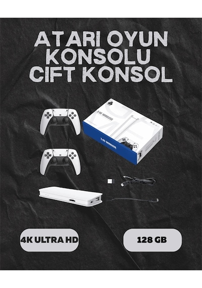 Mey İthalat M15 Retro Konsol - 20.000 Oyunlu, Çift Gamepadli, 4k Hdmı