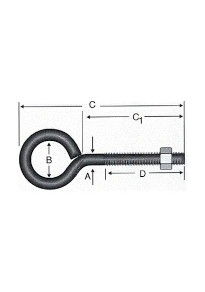 Kapalı Metrik Kanca M5 / 21x80 - 100 Adet Diğer