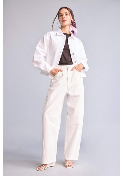 Defacto Regular Fıt Gabardin Ceket H7632ax26smwt83 Beyaz-wt83