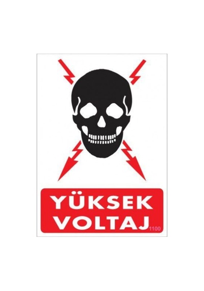 Pvc Levha Quot;Yüksek Voltajquot; 25*35 Cm