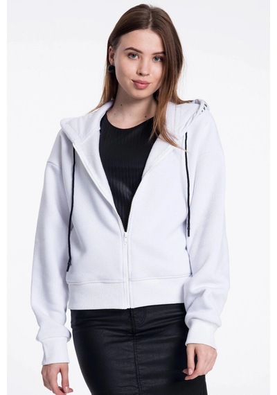 Caya Beyaz Kadın Sweatshirt Beyaz