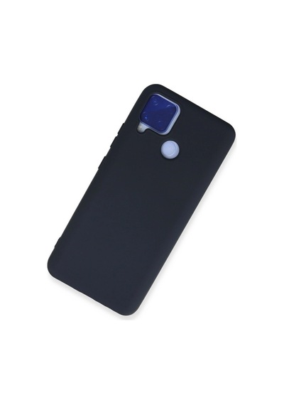 Realme C15 Kılıf Nano İçi Kadife Silikon - Lacivert -