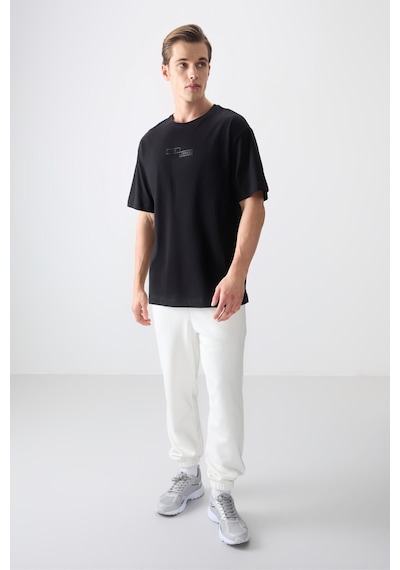 Air Jones Tommy Life Siyah %100 Pamuk Kalın Yumuşak Dokulu Oversize Fit Baskılı Erkek T-shirt - 88361 Siyah Air Jones Tommy Life Siyah %100 Pamuk Kalın Yumuşak Dokulu Oversize Fit Baskılı Erkek T-shirt - 88361 Siyah