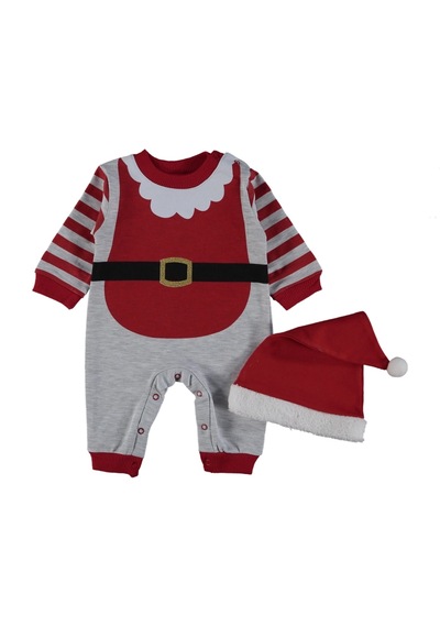 Pabbuc Baby Noel Şardonlu 2 Ip Gri Renk Bebek Tulum 364889