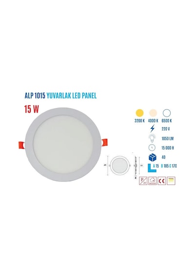 Ycl Alp-1015G 15W Sıvaaltı Yuvarlak Günışığı Led P