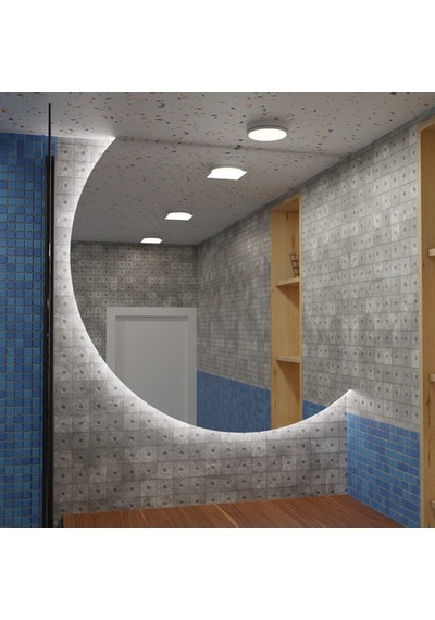 80x80 Cm Soft Yuvarlak Led Ayna Dimmable Dokunmatik - 6500k Beyaz Işık Beyaz