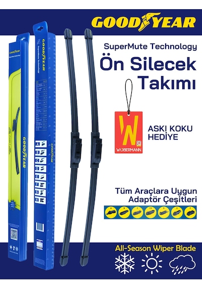 Ustaparçacı + Goodyear Renault Megane 4 2016-2021 Muz Silecek Takımı