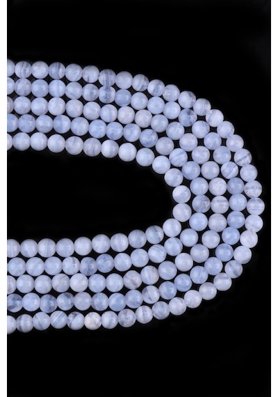 5 MM Kalsedon Taşı Dizi  x  Dz4100 Lila