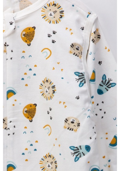 Baby Mod Bebek Çocuk Uyku Tulumu %100 Doğal Pamuk Özel Kumaş 1.0 Tog Unisex Beyaz